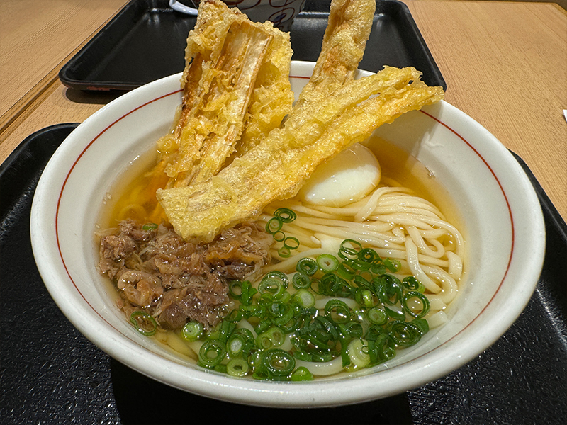 肉ごぼう天うどん