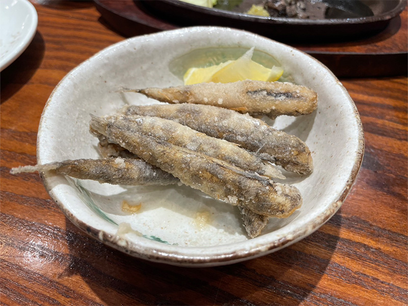 ヒナタノ蔵のメヒカリの唐揚げ