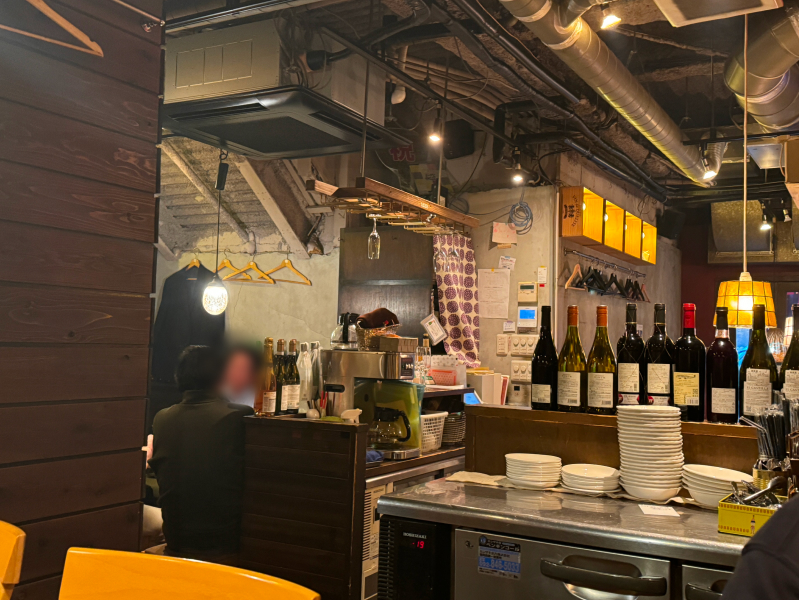 下町ビストロ リカリカの店内