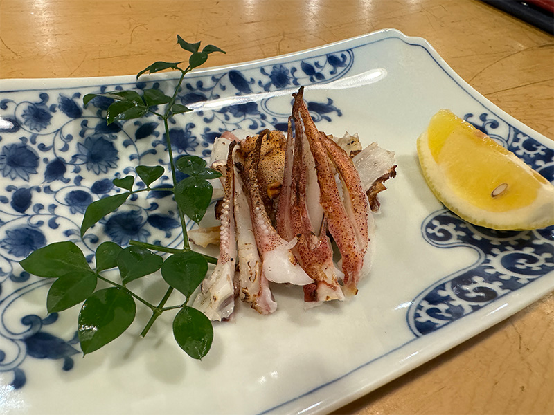 川太郎博多店のイカゲソの塩焼き