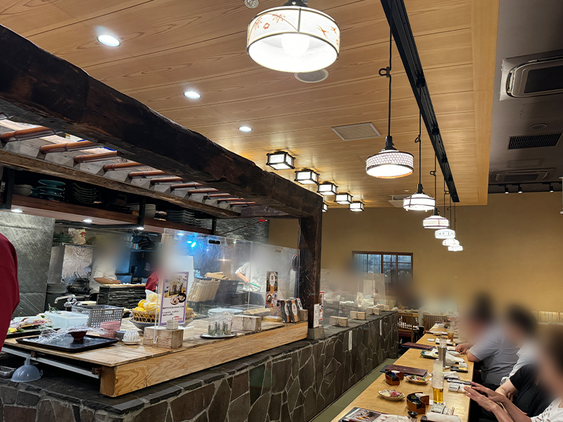 川太郎博多店の店内
