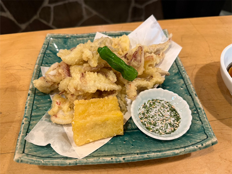 川太郎博多店のイカゲソの天ぷら