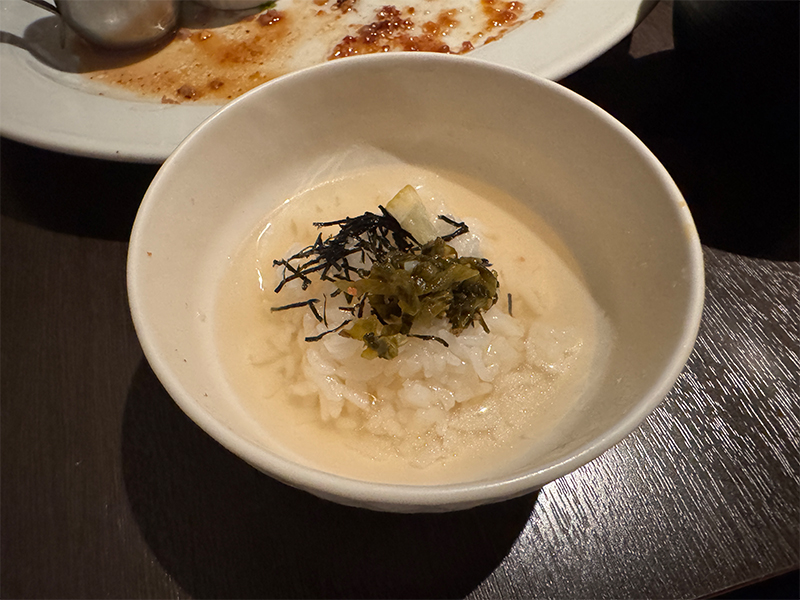 Bistro Oのテールスープのお茶漬け