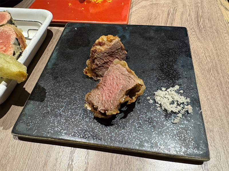 札幌かすそばtoてんぷら風土. 博多中洲店の牛ヒレ天ぷら