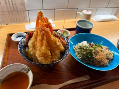 そば処 テツ美の海老天丼そば御膳
