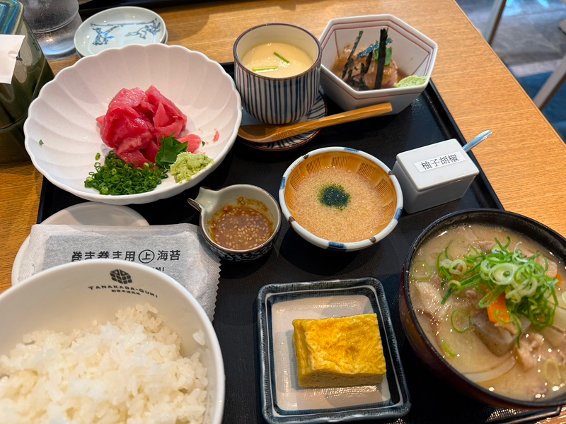 田中田式海鮮食堂 魚忠(うおちゅう)の本日のお刺身と選べるメイン膳1種(本マグロ(中トロ)中落ち)
