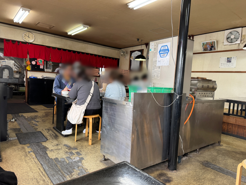 長浜ラーメン 福重家の店内